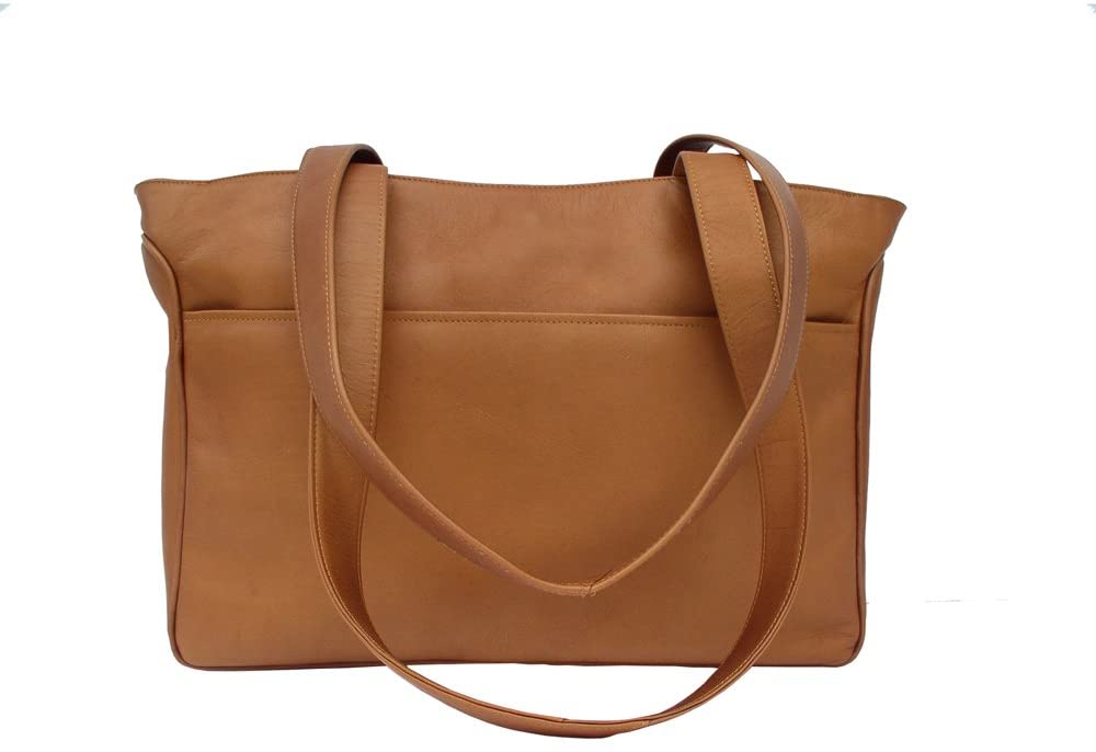Price:$159.67    Piel Leather Slim Travel Tote, Saddle, One Size  Piel Leather  Clothing