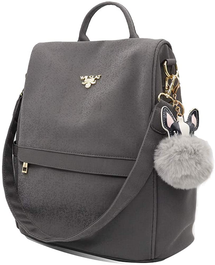Price:$33.99    WILSLAT Backpack Purse for Women Waterproof PU Leather Anti-theft Convertible Satchel Shoulder Bag Fashion Lightweight Backpack for School/Travel  Clothing