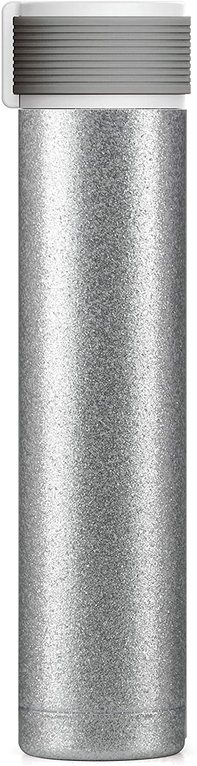 Price:$14.73    Asobu Skinny Glitter Fashon Forward Double Walled Stainless Steel Insulated Water Bottle Bpa Free 8 oz (Silver)  Clothing