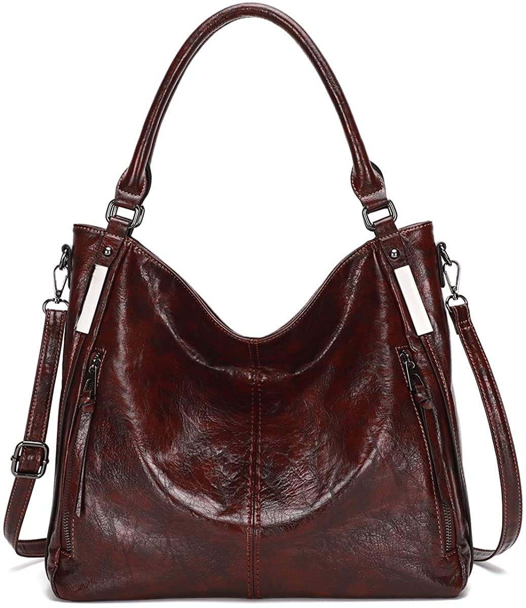 Price:$39.98 KL928 Womens Purses and Handbags PU Leather Shoulder Bag Waterproof Hobo Bags for Women Large, 92-brown-2  Handbags   