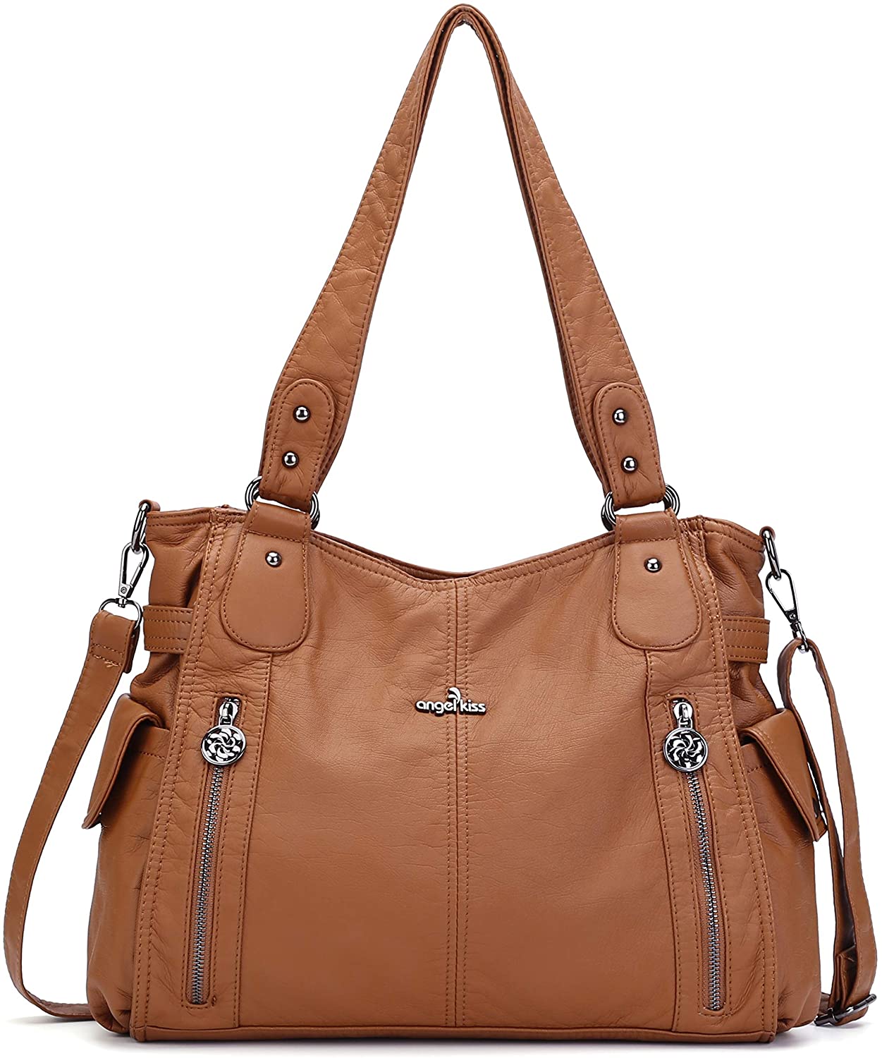 Price:$33.30    Handbag Hobo Women Shoulder Bag/Handbag Roomy Multiple Pockets Fashion PU Tote, Coffee  Clothing