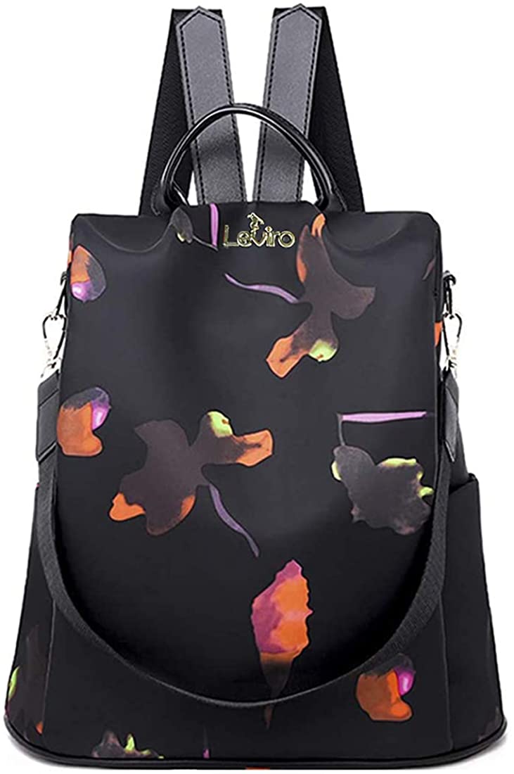 Price:$35.99    Leviro Printed Women Backpack Purse Waterproof Nylon Anti-theft Backpacks for Women School Shoulder Bag Camo Handbag  Clothing