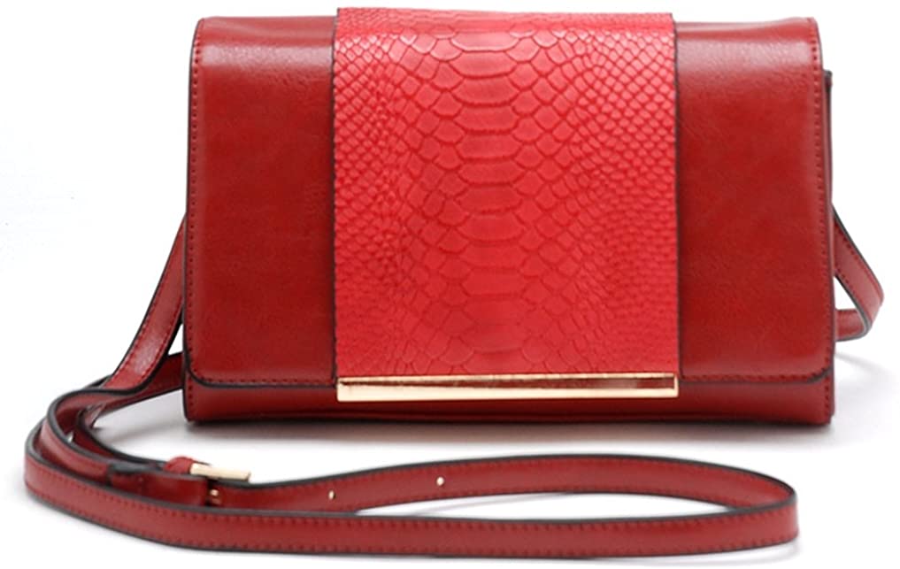 Price:$49.00 Valyne Classic Shoulder Crossbody Handbag (Red)  Handbags   