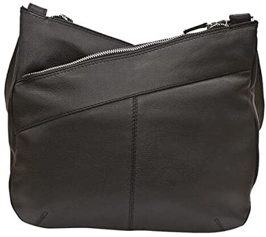 Price:$59.99 ILI Crisscross Bag, Leather Black  Handbags   