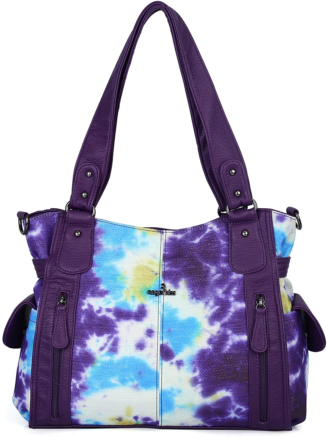 Price:$36.99    Handbags for Womens Top-Handle Hobo Purse Roomy Casual Shoulder Bag Fashion PU Tote Satchel Purse for Womens  Clothing