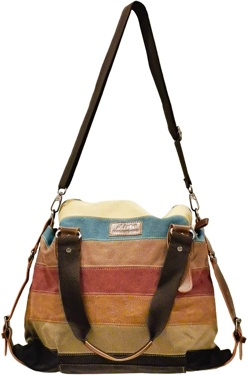 Price:$31.98    Women's single room backpack fashion simple design style color contrast zipper horizontal square shoulder bag  Clothing