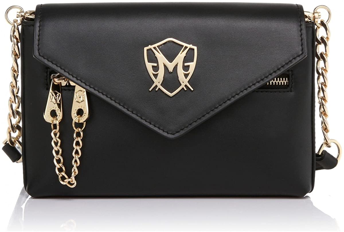Price:$99.90 Greg Michaels Lena in Black Envelope Style Handbag Nappa leather  Handbags   