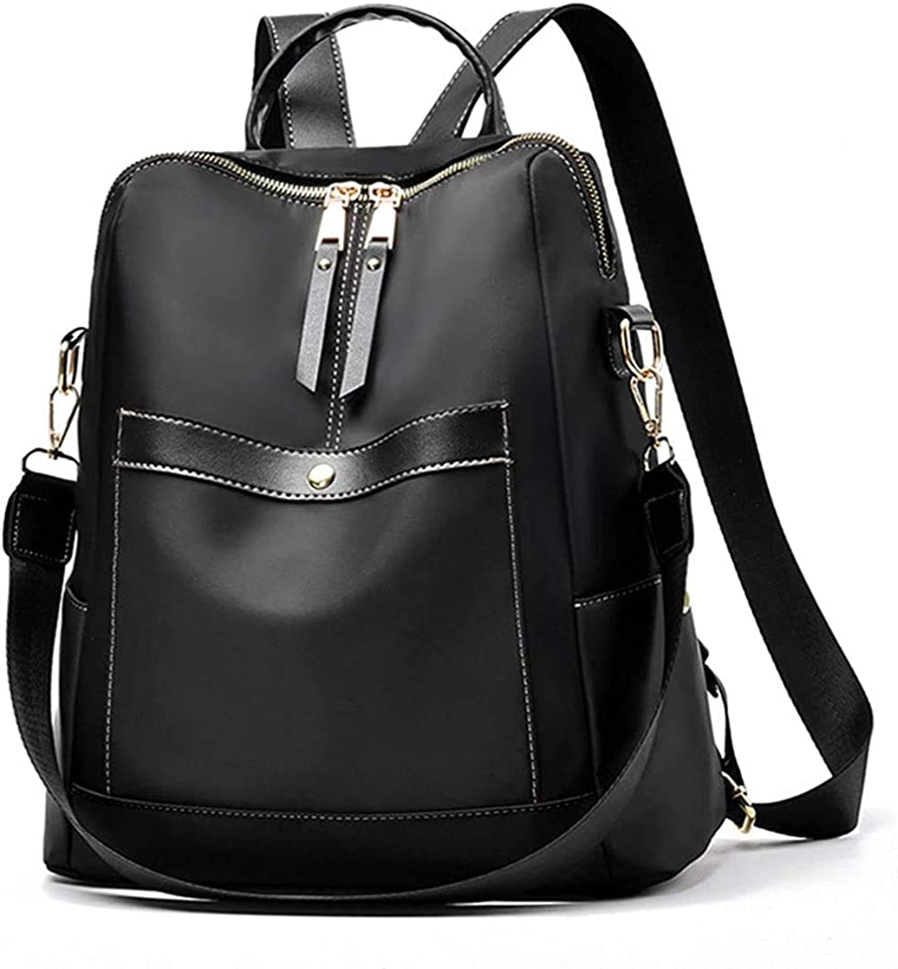 Price:$19.99    Black Backpack Purse for Women, Fashion Nylon Small Bookbags for Teen Girls Womens Shoulder Bags (Black)  Clothing
