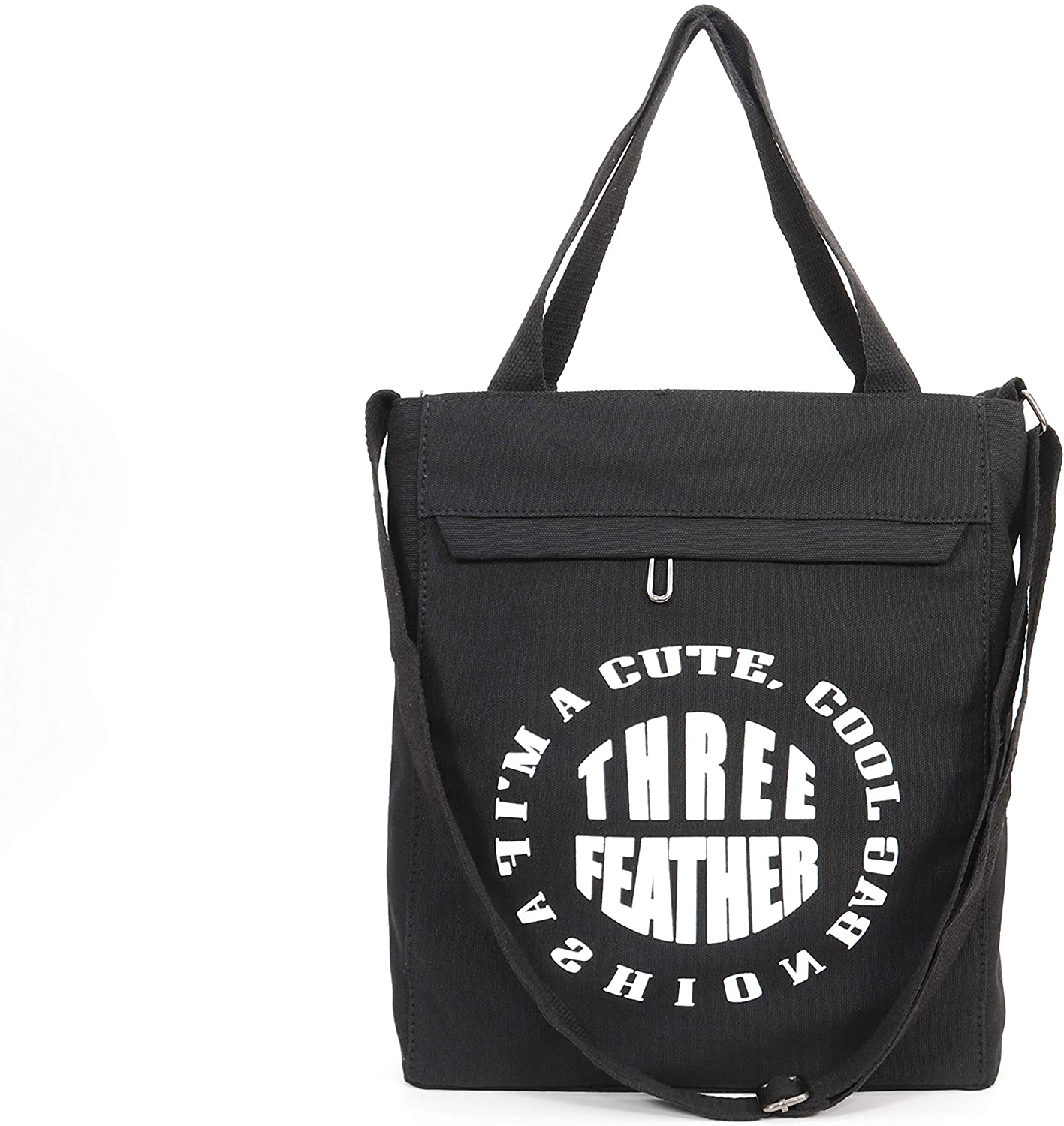 Price:$22.99    HHLO Shoulder Bag Canvas Totes Bag Shopping Cotton Crossbody Travel Weekend Handbag Work Bag (Black)  Clothing