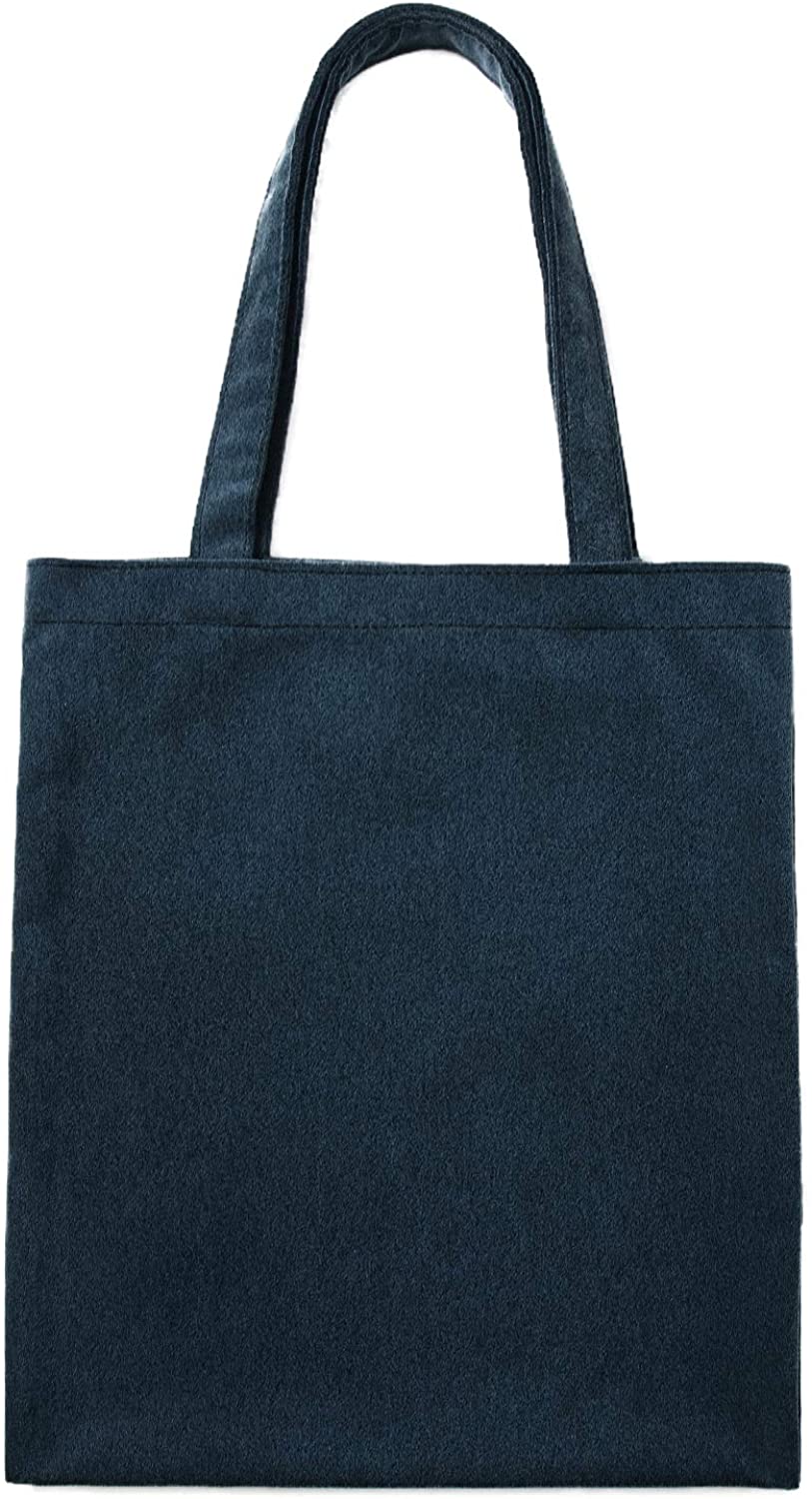Price:$12.99    Flocking fabric tote bag, women's one - shoulder tote bag with large capacity（mazarine）  Clothing