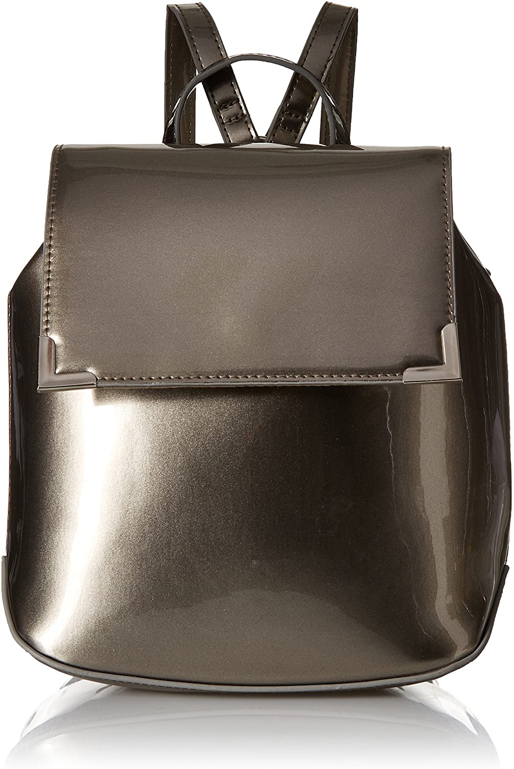 Price:$19.60    T-Shirt & Jeans Metallic Patent Mini Back Pack, sil  Clothing