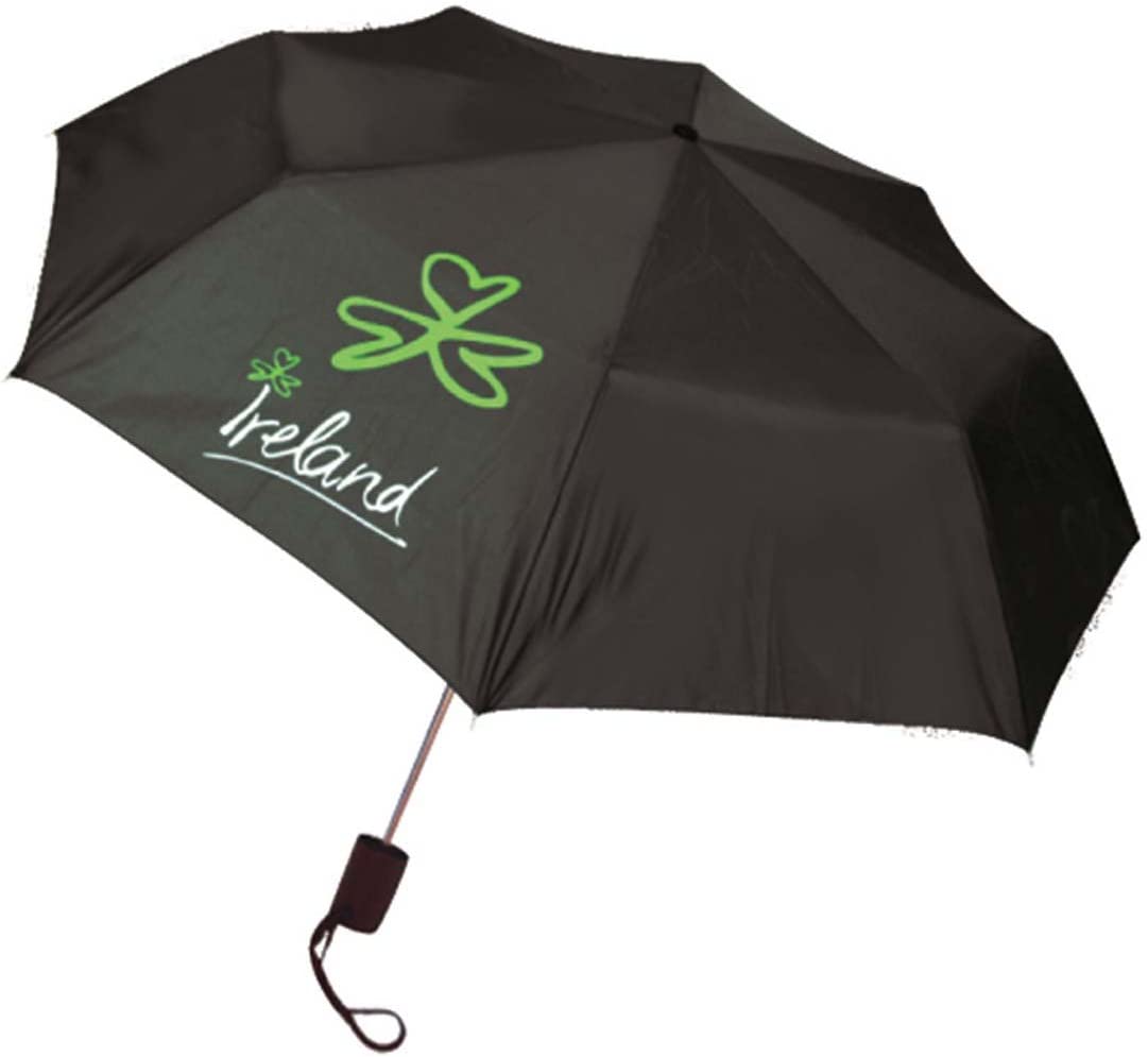 Price:$8.90    Black Umbrella With Ireland & Shamrock Print  Clothing