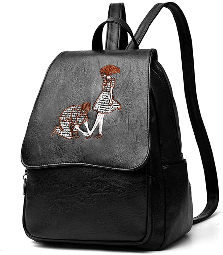 Price:$35.00    Women Backpack Purse Fashion Rucksack PU Leather Ladies Purse Casual Travel Shoulder Bag  Clothing