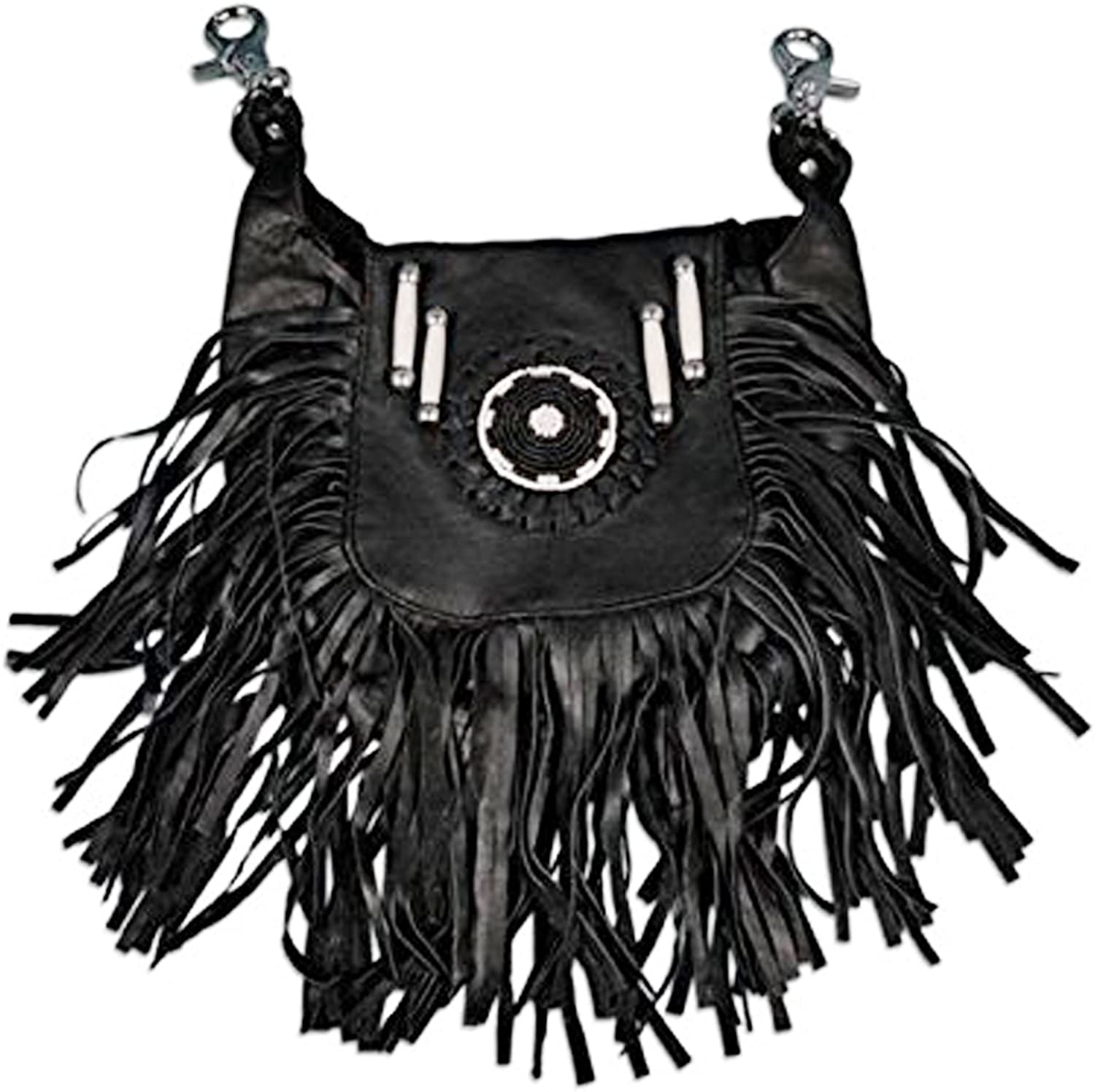 Price:$45.95    Hot Leathers, SOFT LAMBSKIN LADIES LEATHER CLIP POUCH PURSE - 8" x 7" x 3"  Clothing