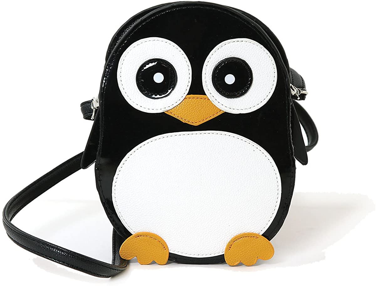 Price:$25.13 Sleepyville Critters Wide Eyed Penguin Crossbody Bag Purse  Handbags   