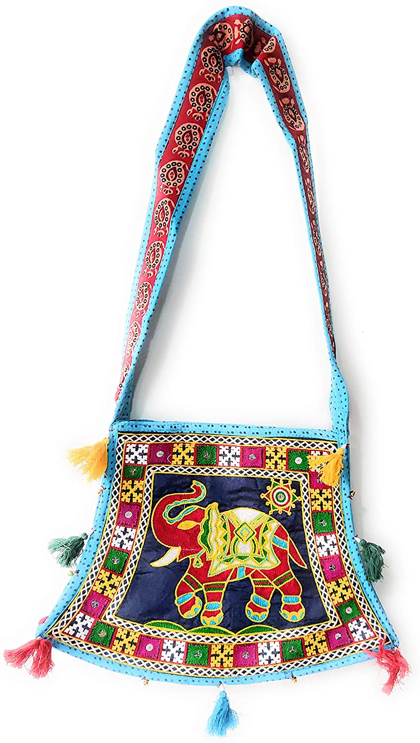 Price:$21.00 Suvasana Indian Handicraft Rajasthani Jaipur Bohemian art Sling Bag ||Bohemian Style || Hippie Handbags||Shoulder bags  Handbags   