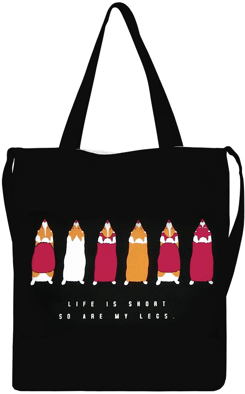 Price:$14.99    Cozicroo Cotton Canvas Tote Shopping Bag with Long Shoulder Straps and Pockets  Clothing
