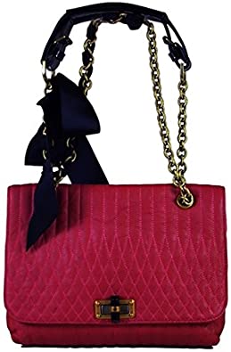 Price:$21.99 Lush Leather Happy Bow Flap Fuchsia Pink Bag  Handbags   