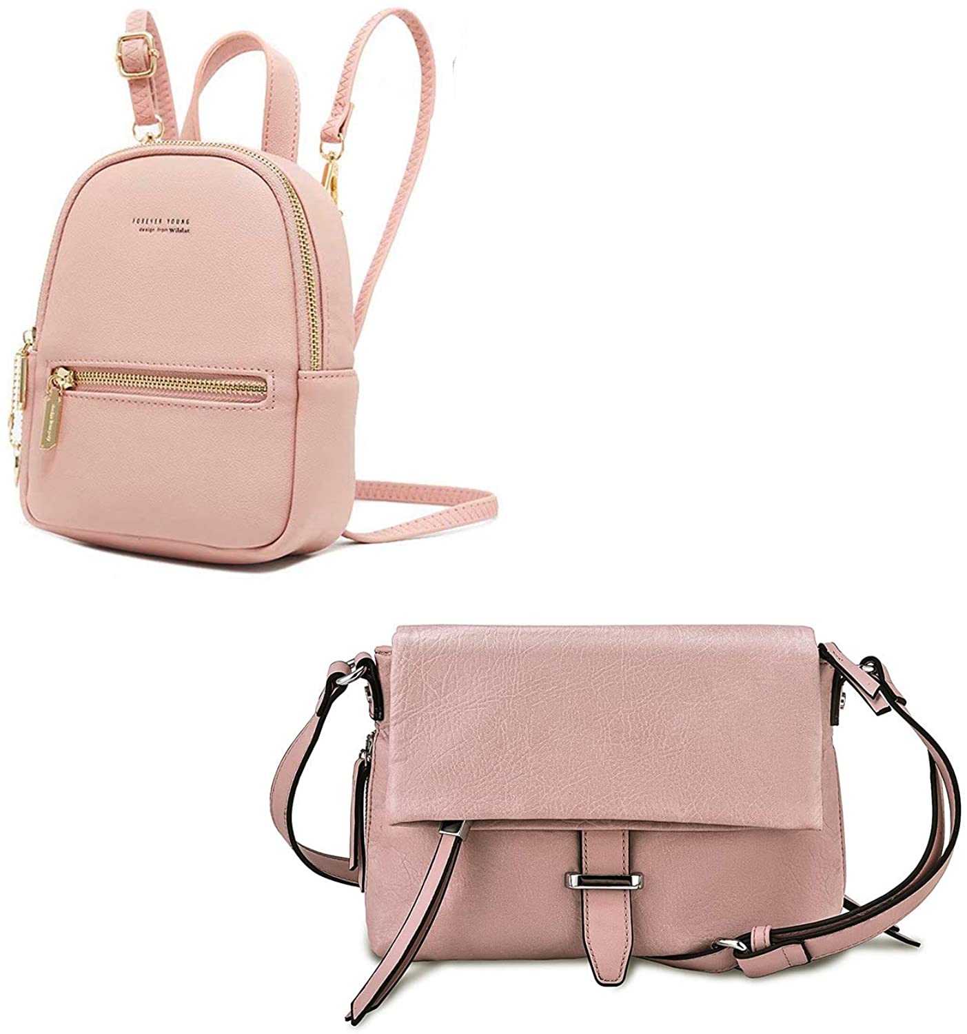 Price:$53.98    WILSLAT Mini Backpack Purse Shoulder Bag Extensible Crossbody Bag  Clothing