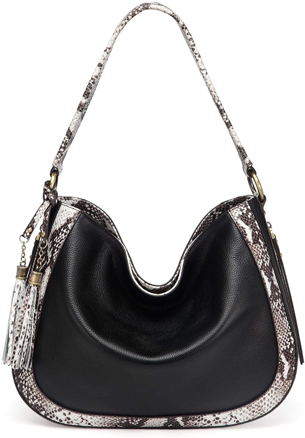 Price:$0.00    Vicenzo Leather Cadence Snake Print Leather Bag  Clothing