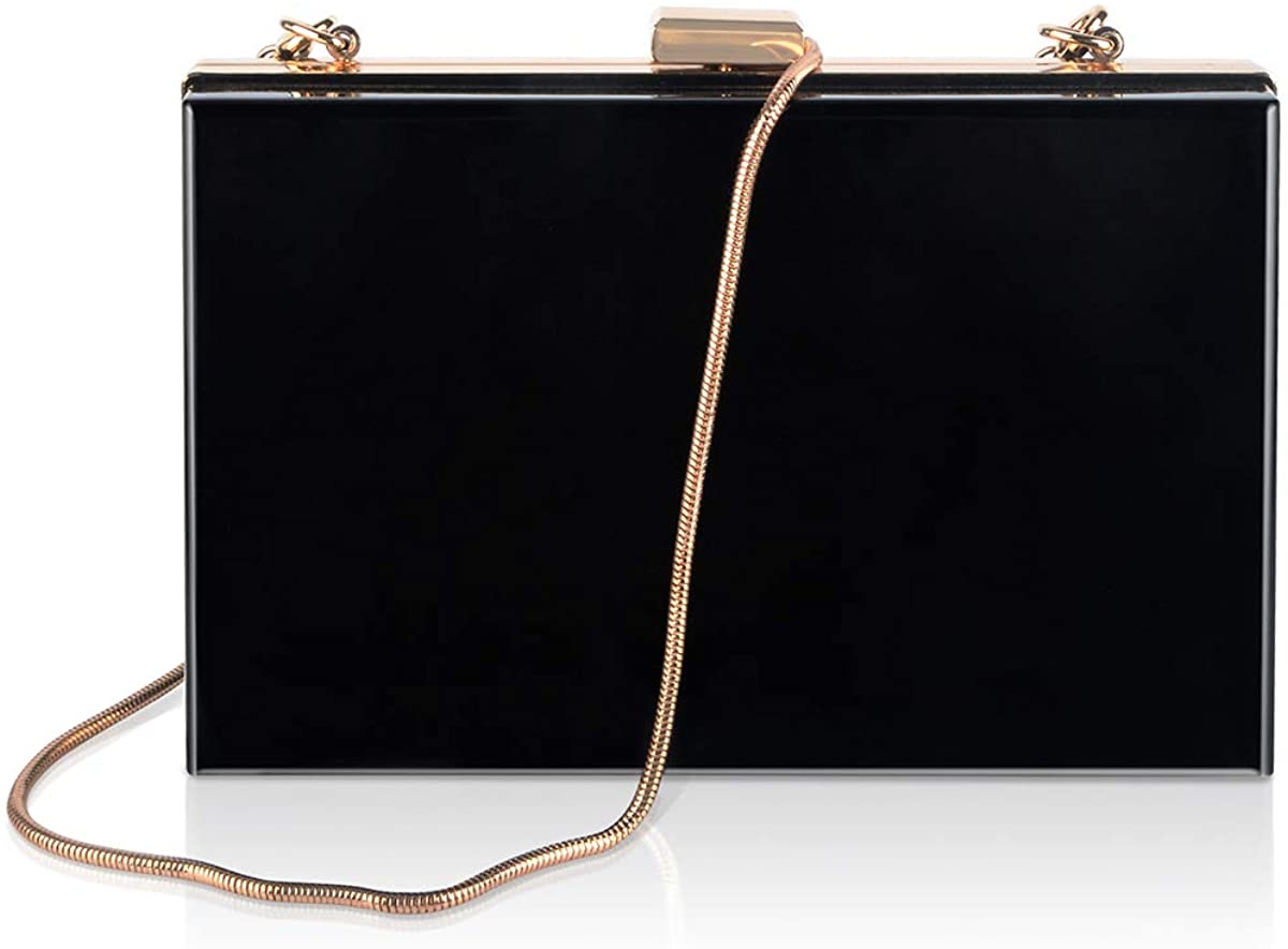 Price:$26.59 Women Fashion Acrylic Crossbody Bag, Ustyle Girl Cute Clutch Party Evening Shoulder Bag (black)  Handbags   