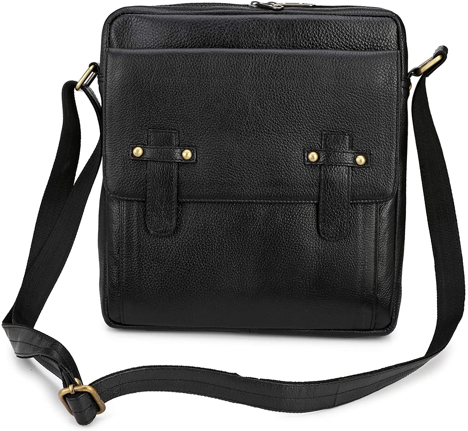 Price:$34.99    CARRY ME Handmade Black Small Body Leather Hand Bag Shoulder Crossbody Purse for Men And Women  Clothing