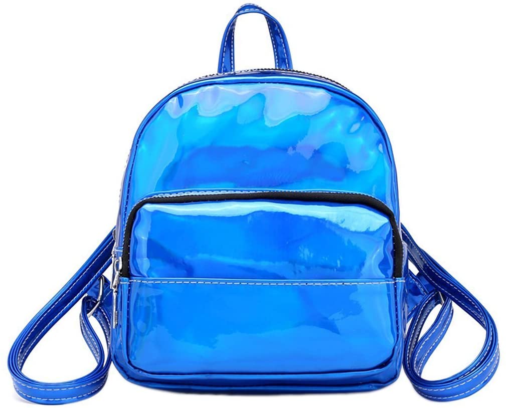Price:$9.99    Candice Women Hologram Holographic PU Leather Shoulder Bag Satchel Small Backpack Knapsack  Clothing