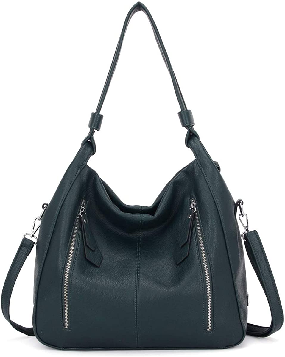 Price:$39.99    Women Handbags Shoulder Bags PU Leather Satchel Tote Bag Mutipocket Purse (K.EYRE#KL7215#U8388#780-D.GREEN)  Clothing