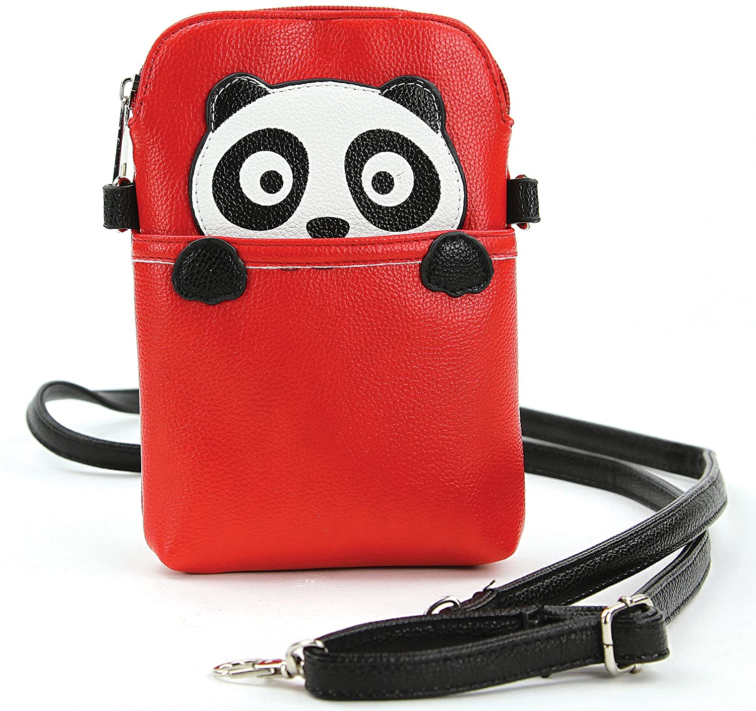 Price:$19.99    Sleepyville Critters- Peeking Panda Crossbody Bag in Vinyl  Clothing