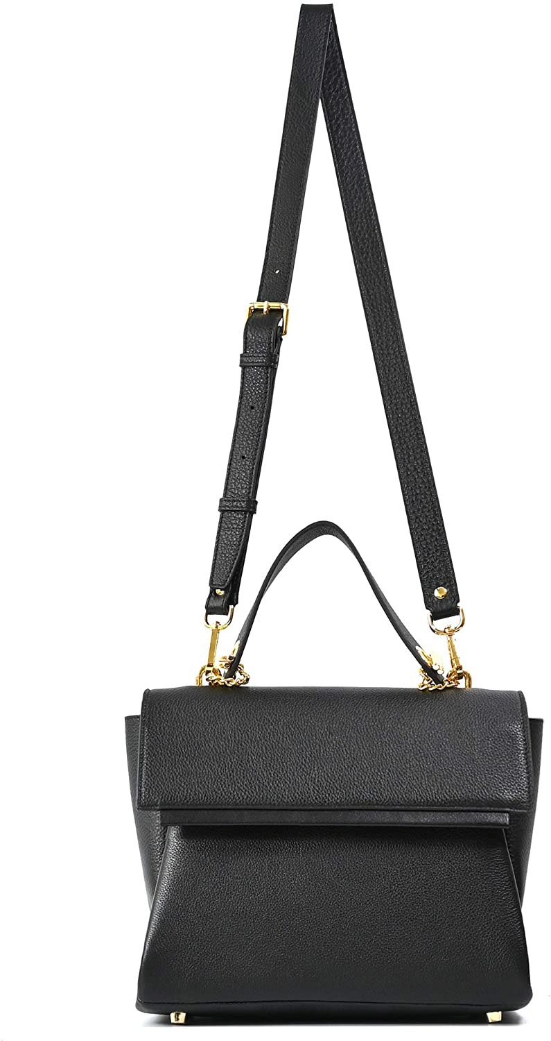 Price:$72.99    KZNI Genuine Leather Satchel Handbags, Purses and Handbags for Women,Tote, Shoulder Crossbody Bags with Long Strap Detachable,fashion Tote Bags,Tote Top-handle Satchel Bags,Ladies Large (Black)  Clothing