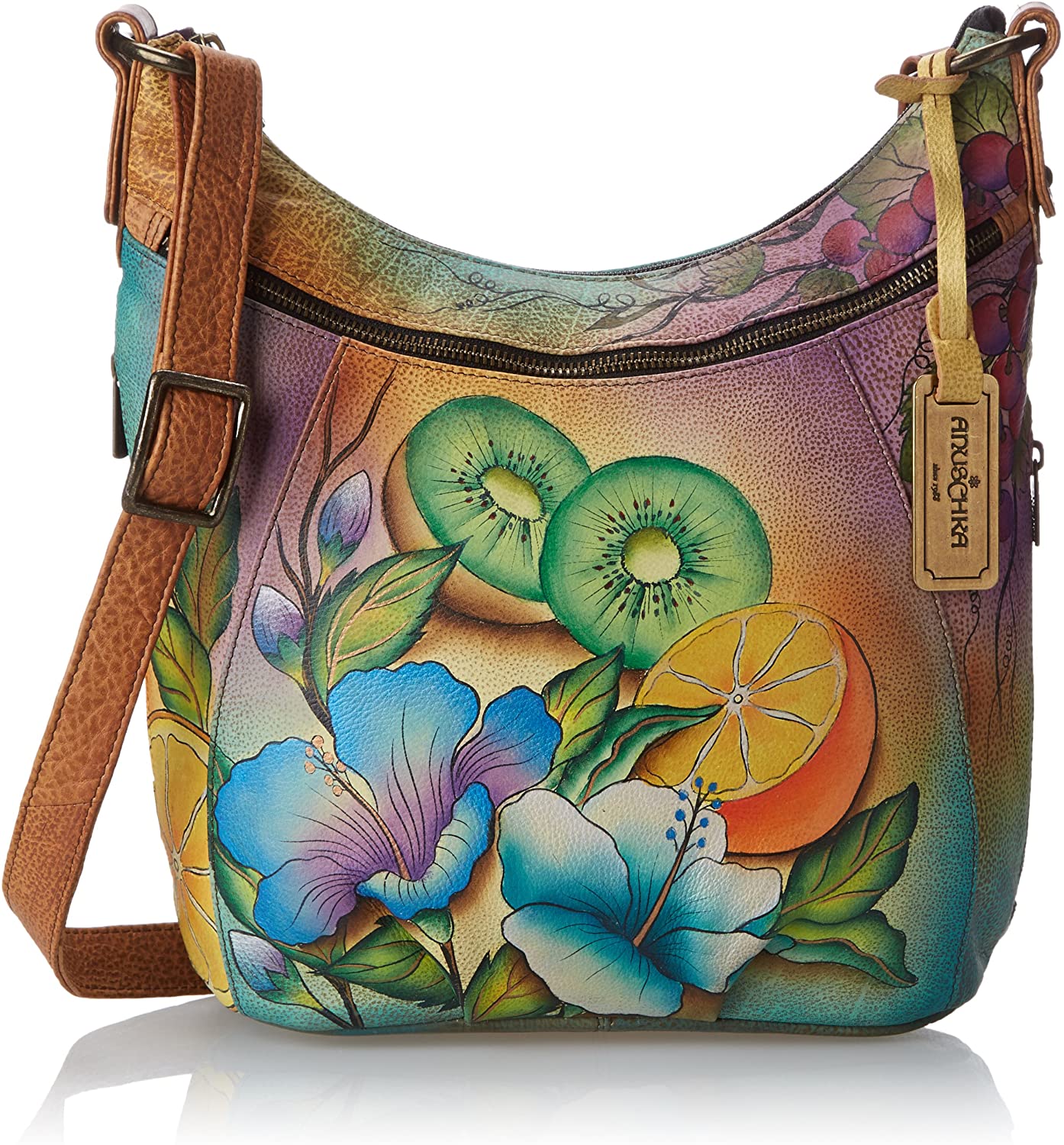 Price:$288.99    Anuschka 505 Shoulder Bag,Fruity Fiesta,One Size  Clothing