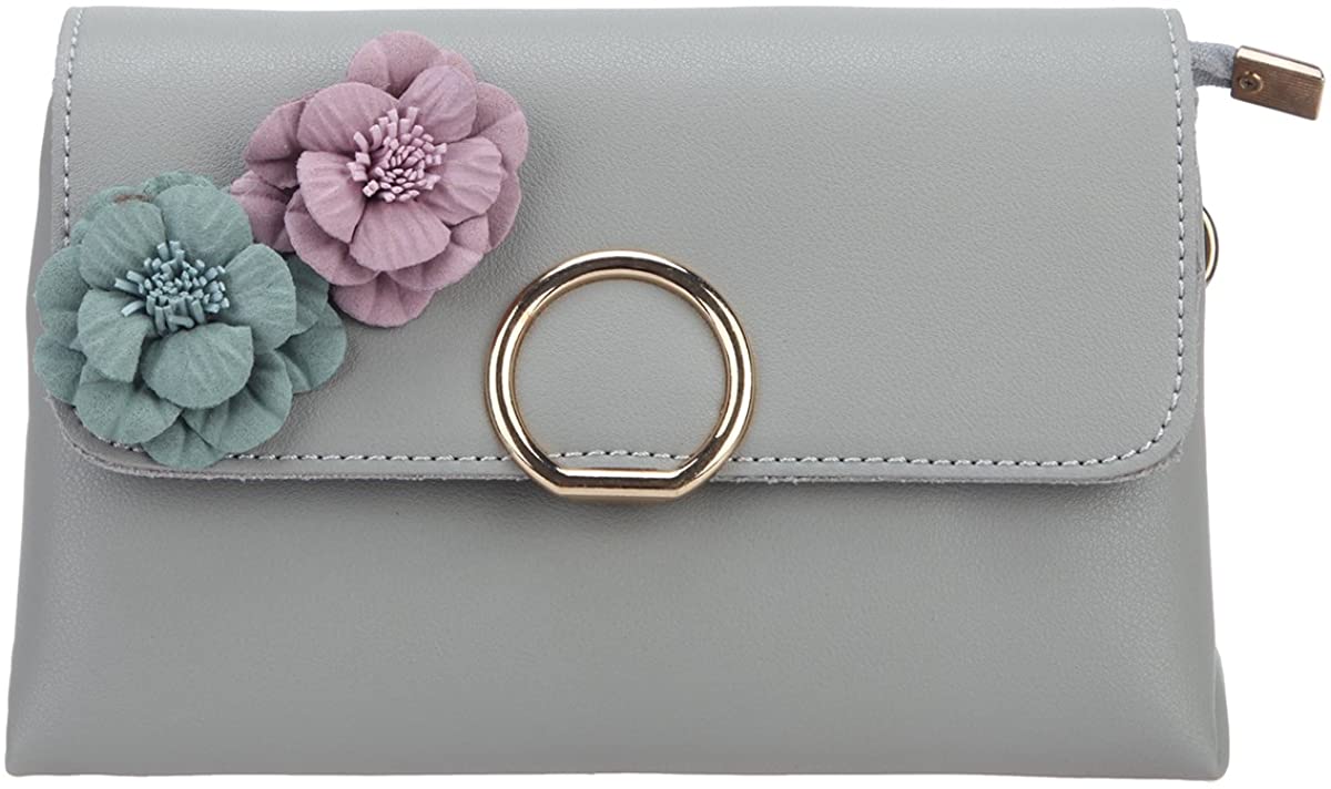 Price:$27.19 Fawziya Flowers Bags For Women Clutch Purse Evening Cute Princess Shoulder Bag-Gray  Handbags   