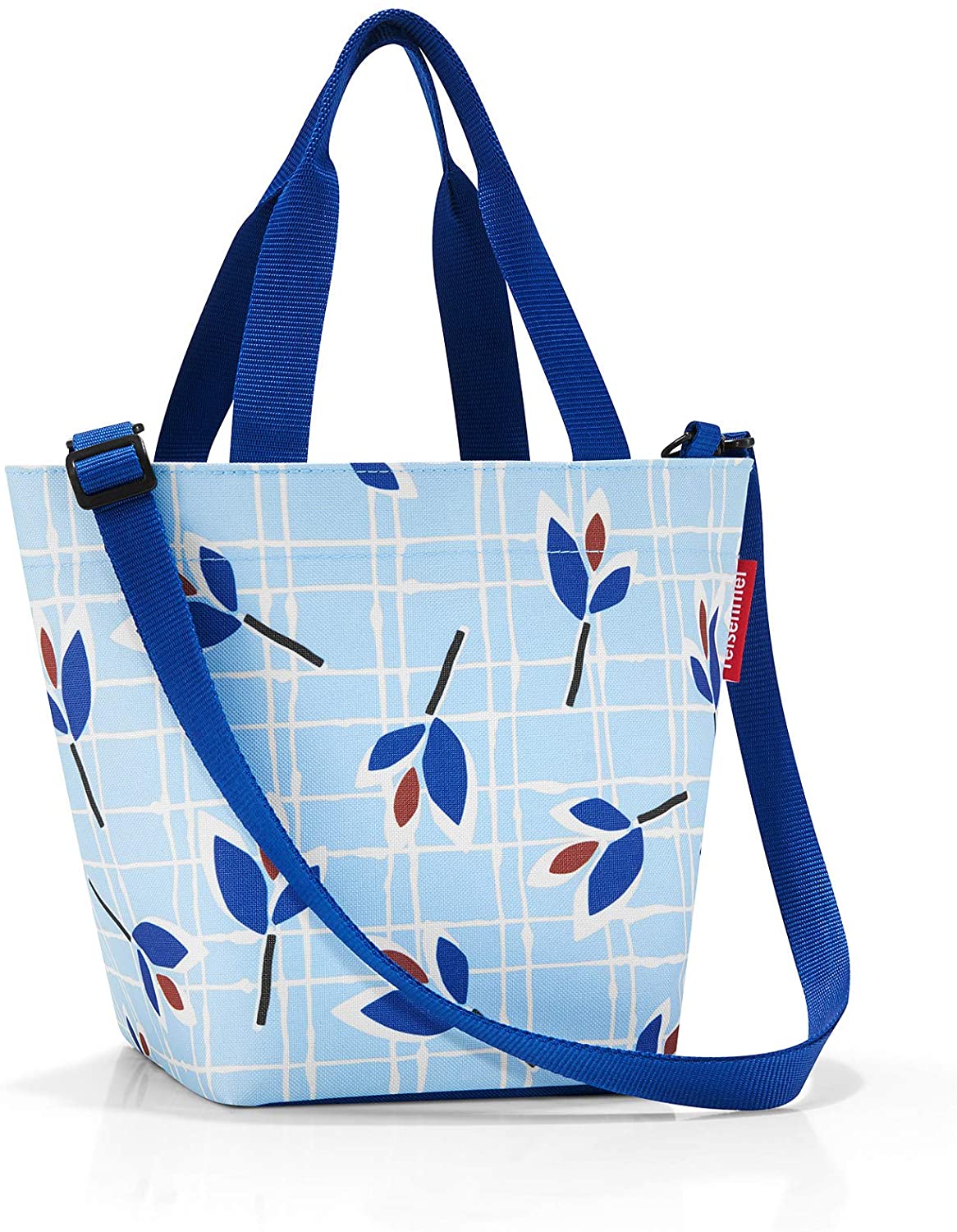 Price:$20.99   | reisenthel Shopper XS, Extra Small Zippered Tote Bag with Shoulder Strap, Leaves Blue | Travel Duffels