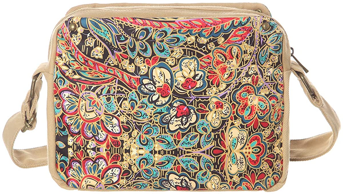 Price:$23.99 Women Canvas Small Crossbody Messenger Bags Travel Crossbody Purse Shoulder Handbags(Khaki)  Handbags   