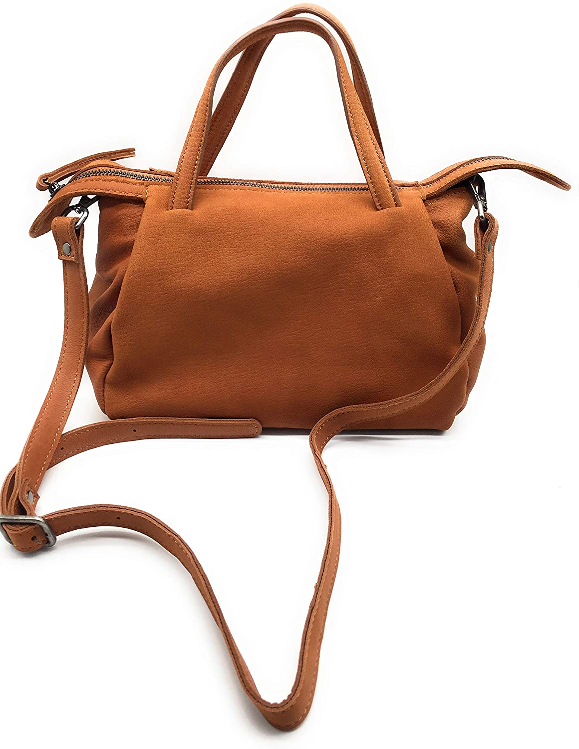 Price:$53.99    Ladies Women's Vintage Cowhide Genuine Leather Handbag Shoulder Bag Satchel Hobo Tote Bag Purse Crossbody Bag (Caramel Color)  Clothing