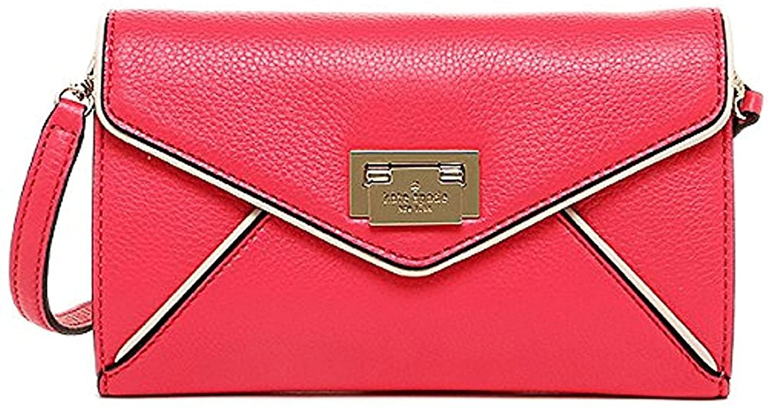 Price:$135.95    Kate Spade Wesley Place Natalie Pink & Beige Leather Crossbody Bag  Clothing