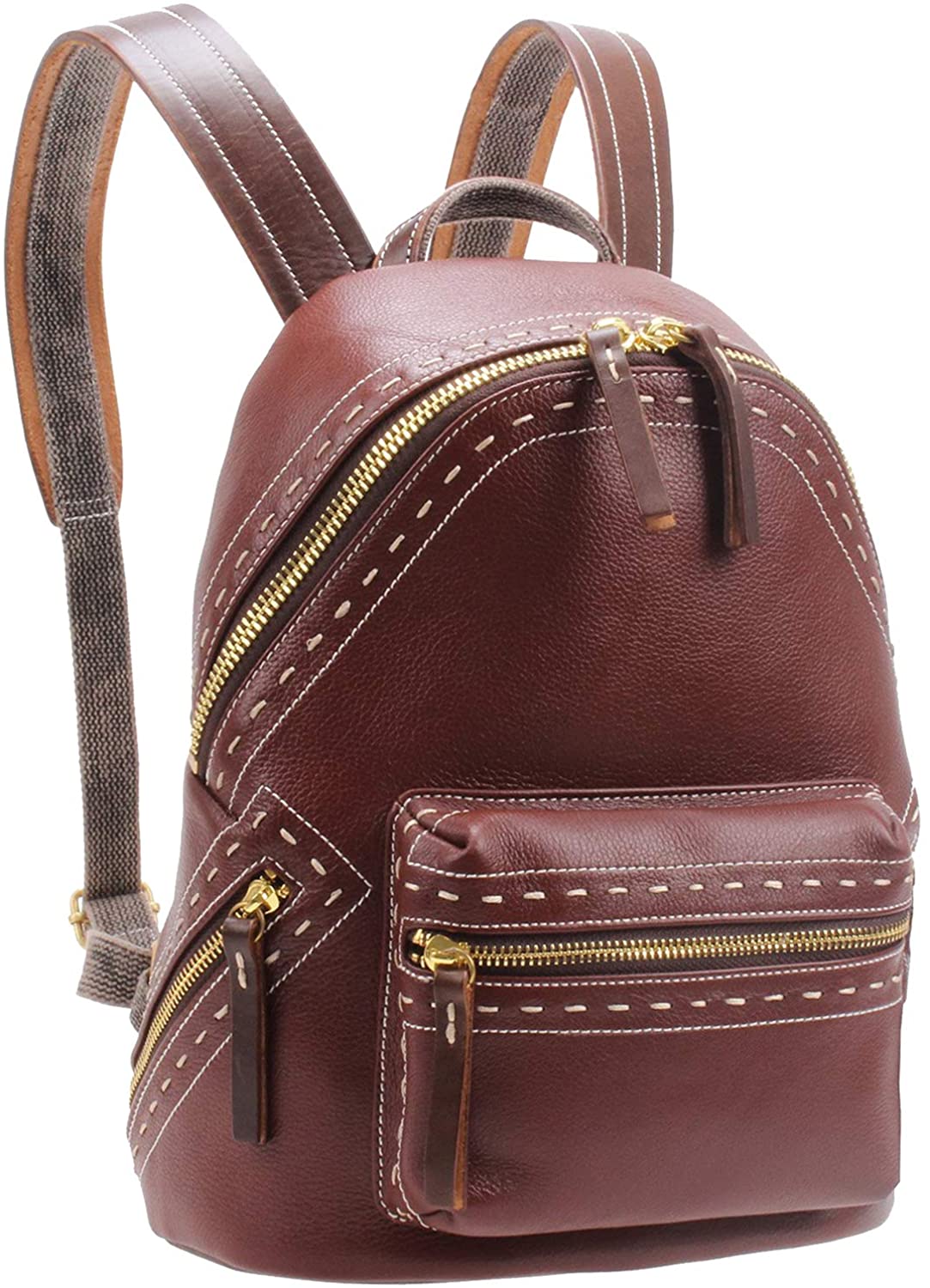 Price:$29.99    IBLUE Womens Travel Backpack Ladies Casual Genuine Leather Shoulder Bag  Clothing