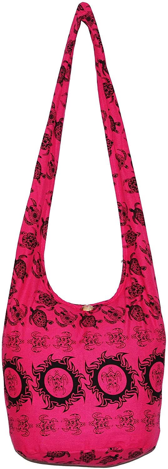 Price:$16.99    Turtle Bohemian Hippie Hobo Hipster Boho Crossbody Shoulder Bag Purse (Pink)  Clothing
