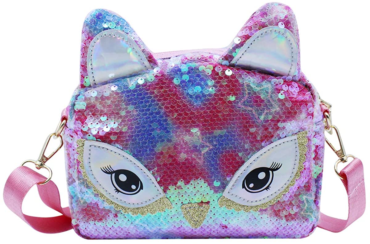 Price:$13.98 Glitter Sequin Unicorn Crossbody Bag Rainbow Mermaid Shoulder Purse Message Bag for Women Girls  Handbags   