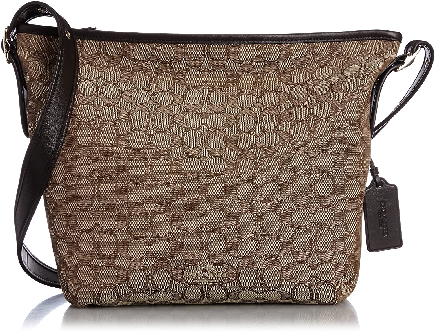 Price:$169.99 COACH Women's Signature Dufflette LI/Khaki/Brown Shoulder Bag  Handbags   