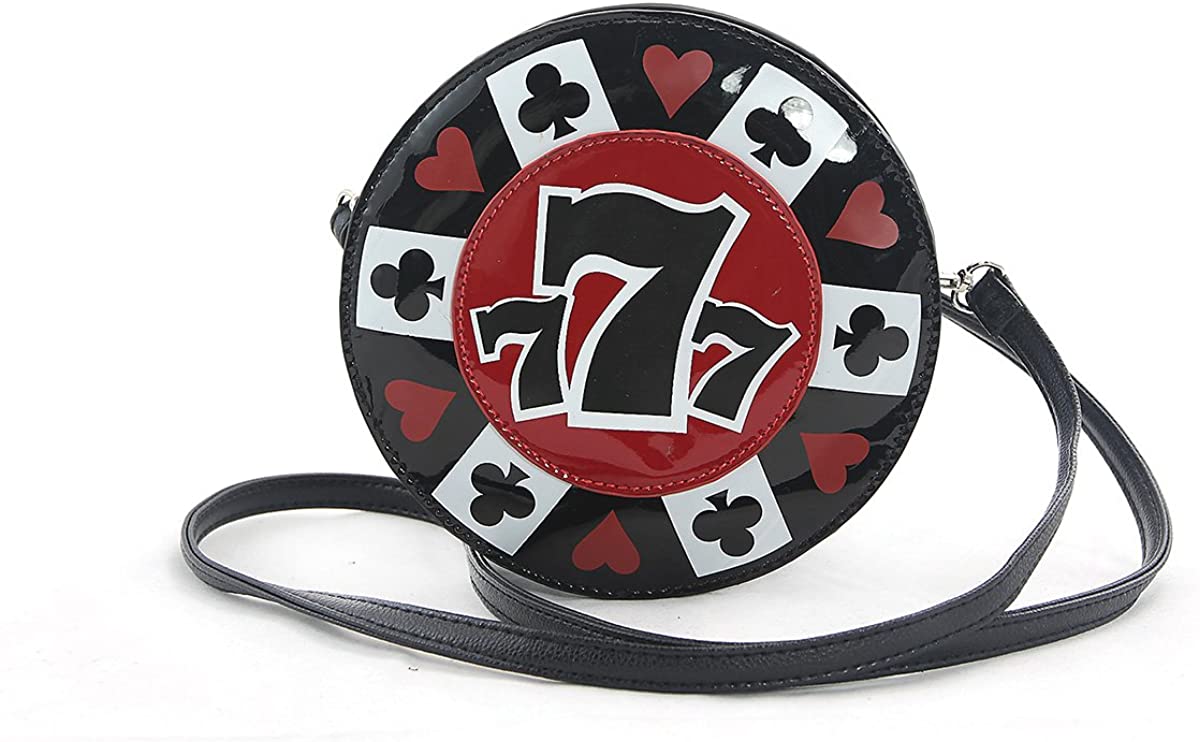 Price:$24.99 Lucky 7 Chip Crossbody Shoulder Bag  Handbags   