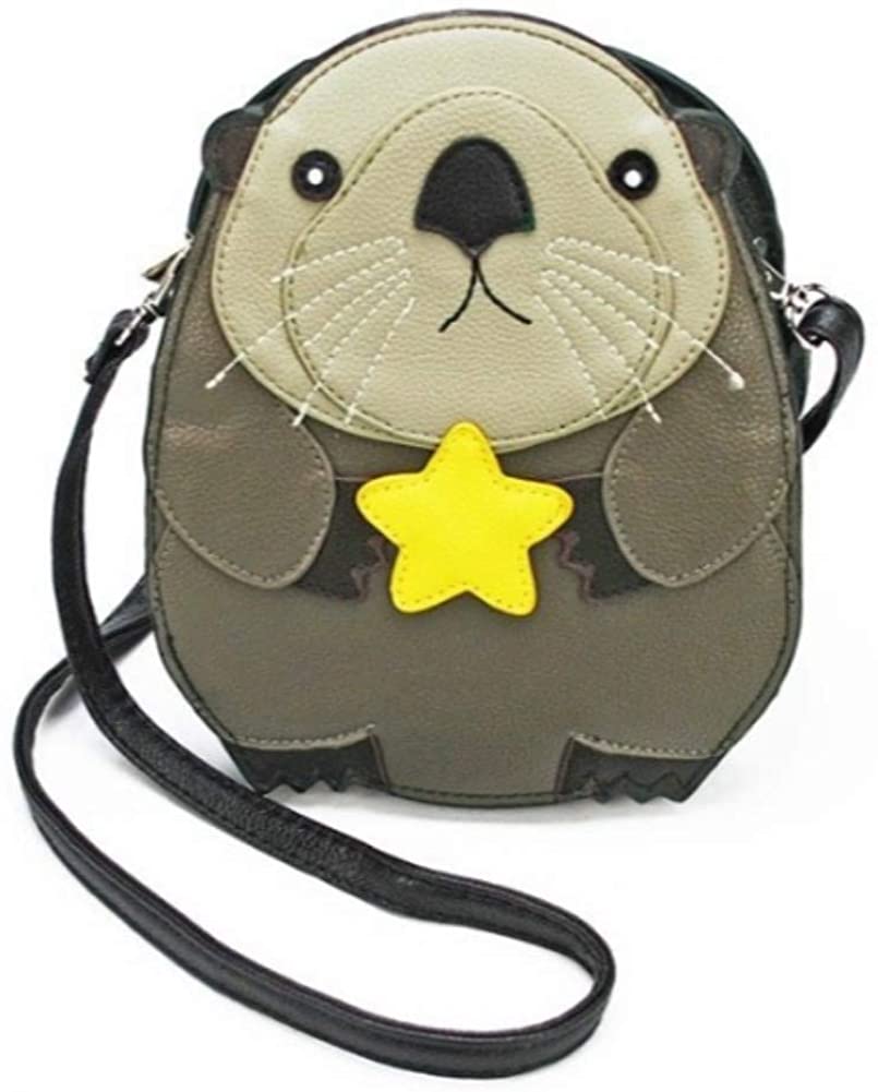 Price:$26.99 Sleepyville Critters Baby Sea Otter Holding a Starfish Shoulder Crossbody Bag  Handbags   