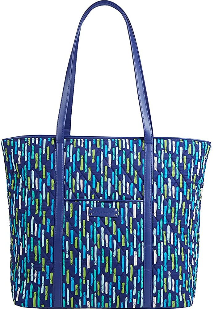 Price:$65.75 Vera Bradley Trimmed Vera- Retired Prints (Katalina Showers with Navy)  Handbags   