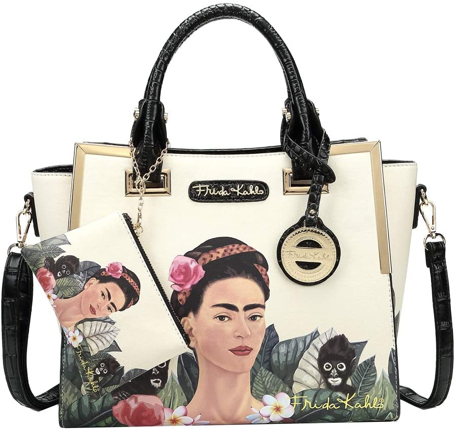 Price:$80.00    Frida Kahlo Jungle Collection Licensed Handbag (Black)  Clothing