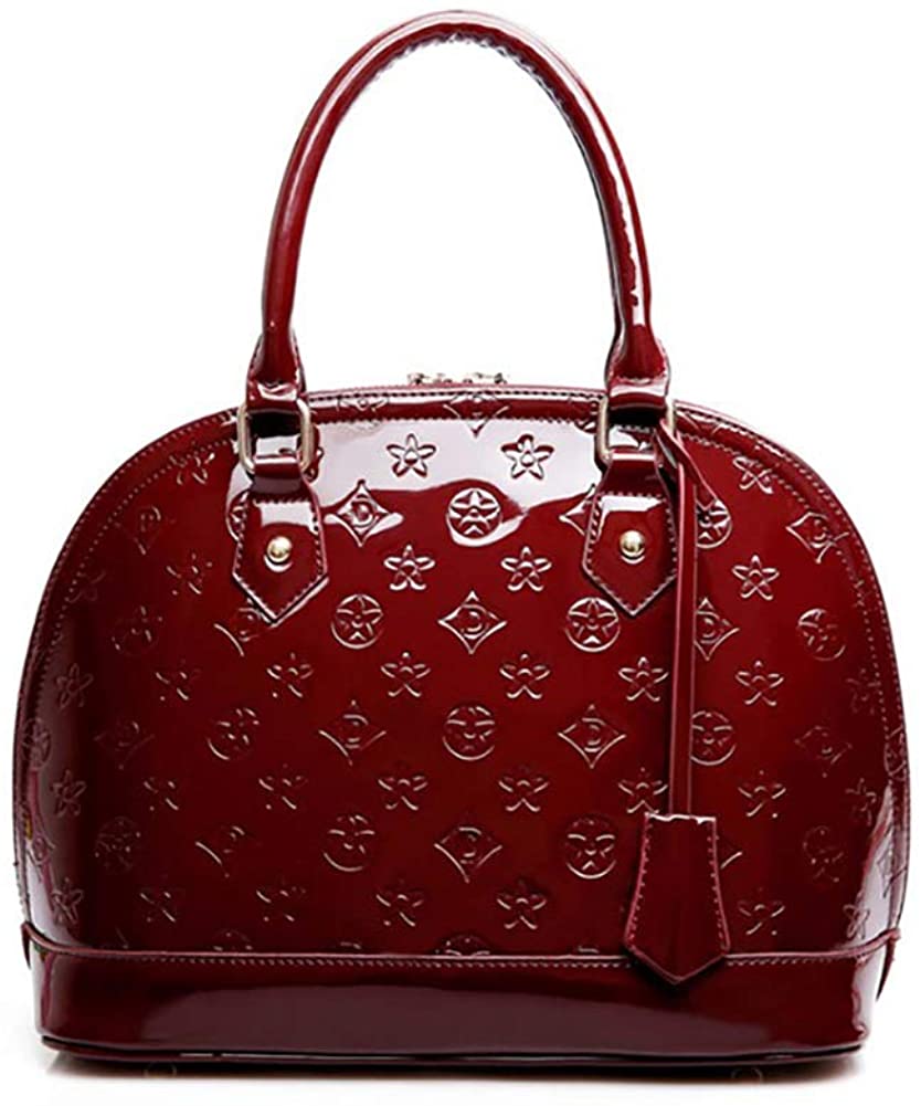 Price:$28.99    Arcly Zip-Around Classic Dome Satchel Boho Braid Vegan Leather Tote Shoulder Bags WineRed  Clothing
