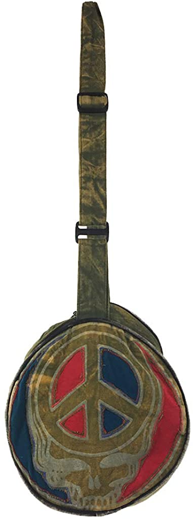Price:$45.99 Jayli Cotton Steal Your Face Duffel Bag | Grateful Dead | GD-B113-OLV  Handbags   