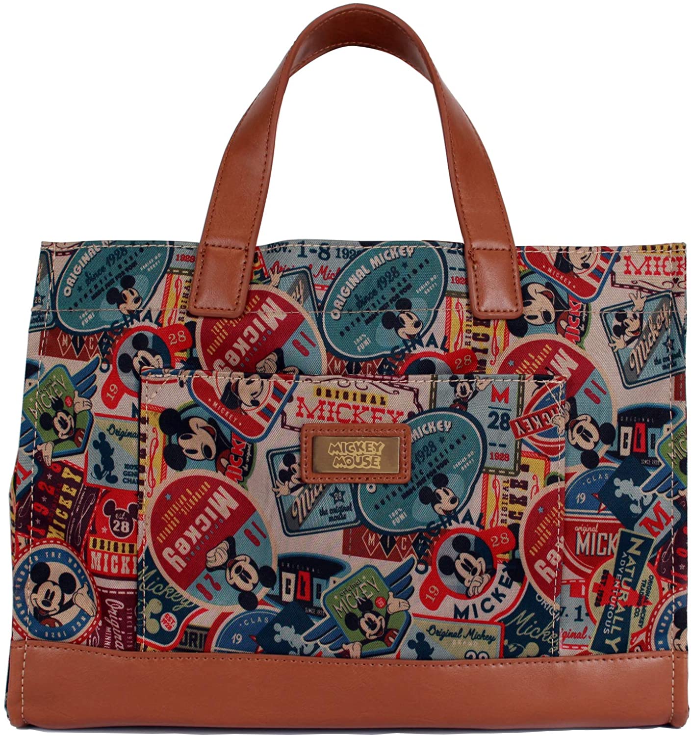Price:$89.99 Lyla Raine Disney Mickey Mouse Girls' Casual Shoulder Bag Women's Tote Bag with Insulated Pockets for Water Bottles  Handbags   