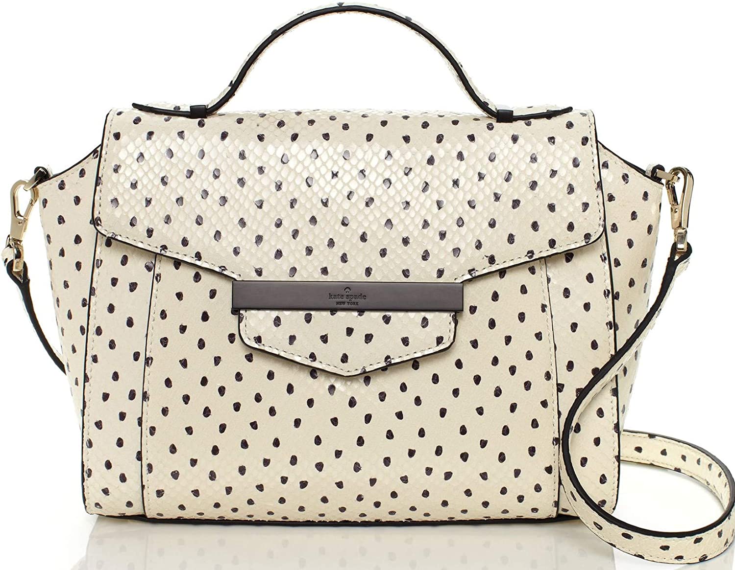 Price:$159.99    Kate Spade Kennedy Street Snake Marra Satchel, White Multi  Clothing
