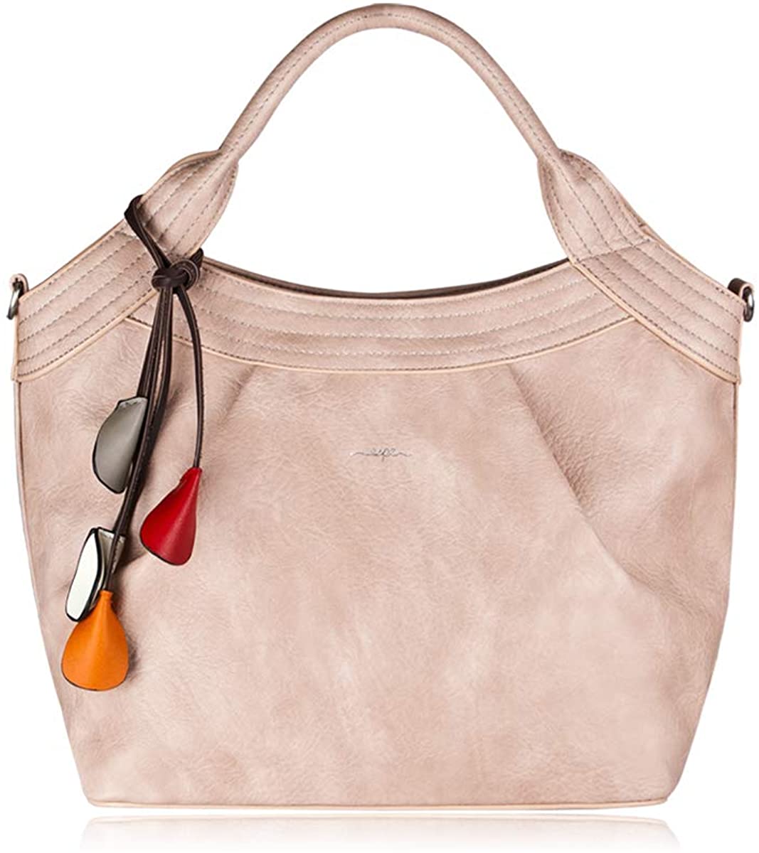 Price:$69.97    ESPE Stella Vegan Leather Women's Tote with Flower Charm  Clothing
