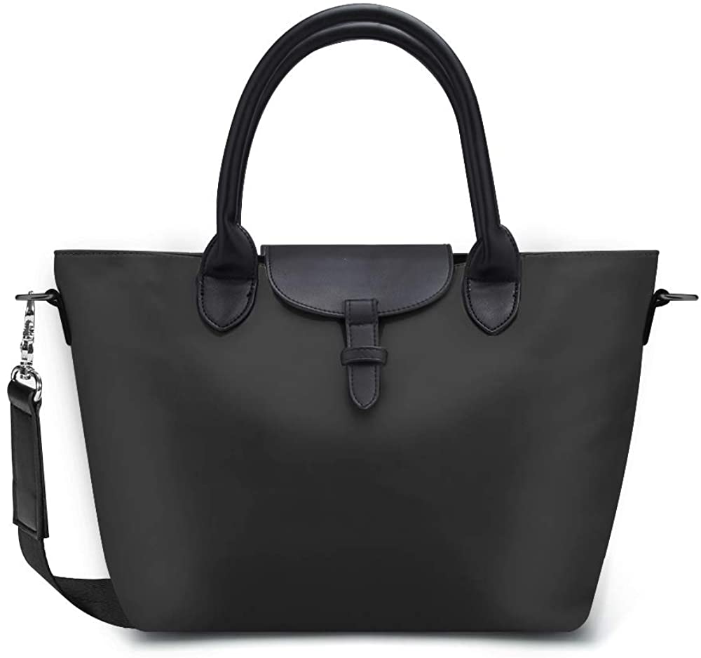 Price:$56.99 Chitobae Tote Bag for Women Nylon Waterproof Tote Bags(Black)  Handbags   